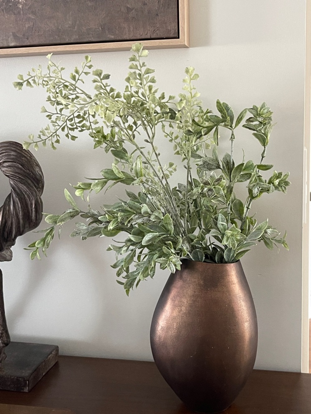 Decorative Copper-Tone Metal Vase Only*